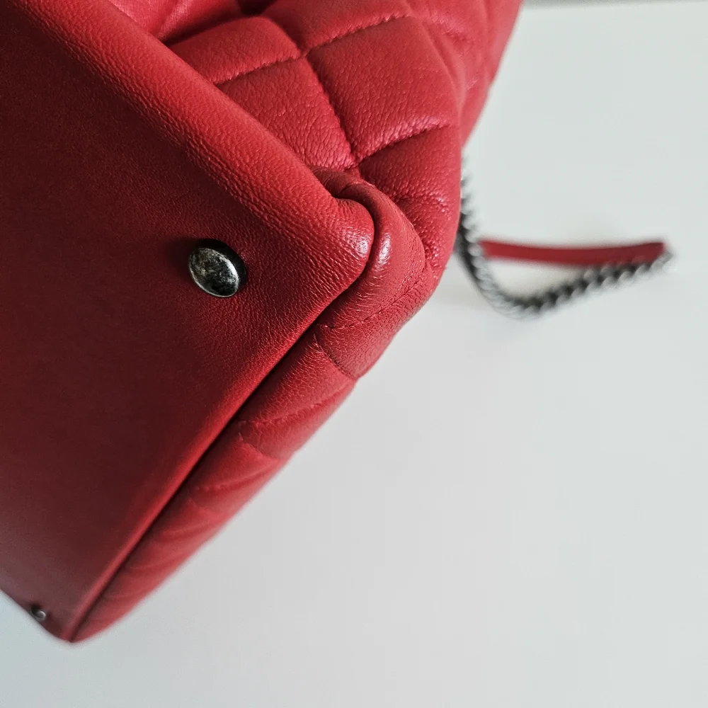 Chanel Red Boy Chained Two-way Tote
